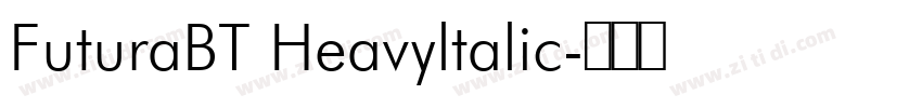 FuturaBT Heavyltalic字体转换